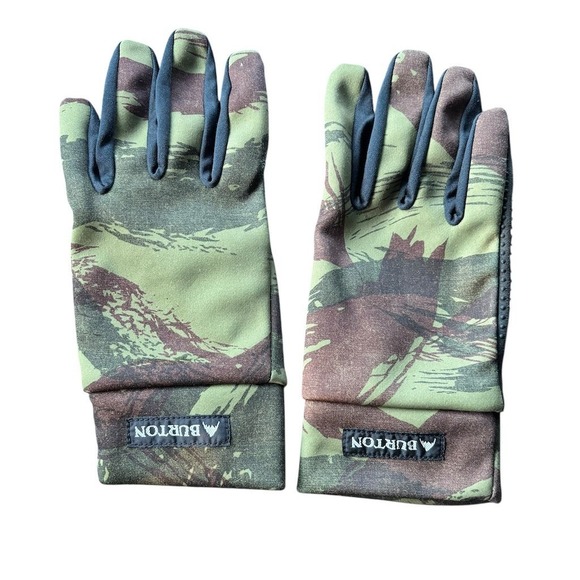 Burton Other - Burton Liner Gloves Unisex Size‎ S Green Camo Touchscreen Ski Snowboard